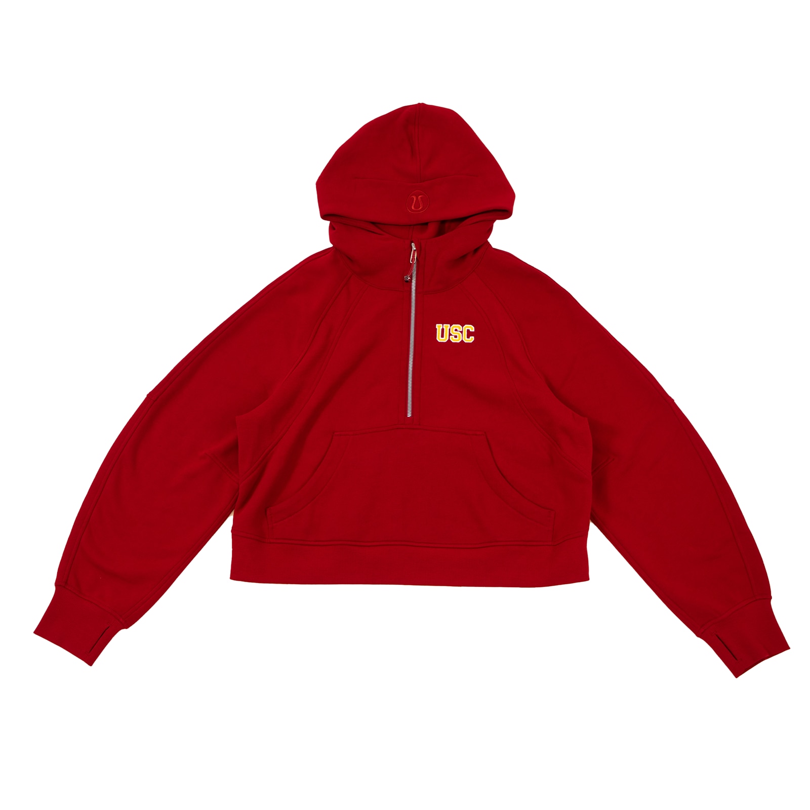 USC Trojans Women's lululemon Cardinal Scuba Oversized 1/2 Zip Hoodie USC Cardinal 1.png